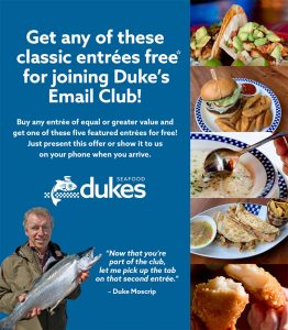Welcome to Duke's Seafood Email Club