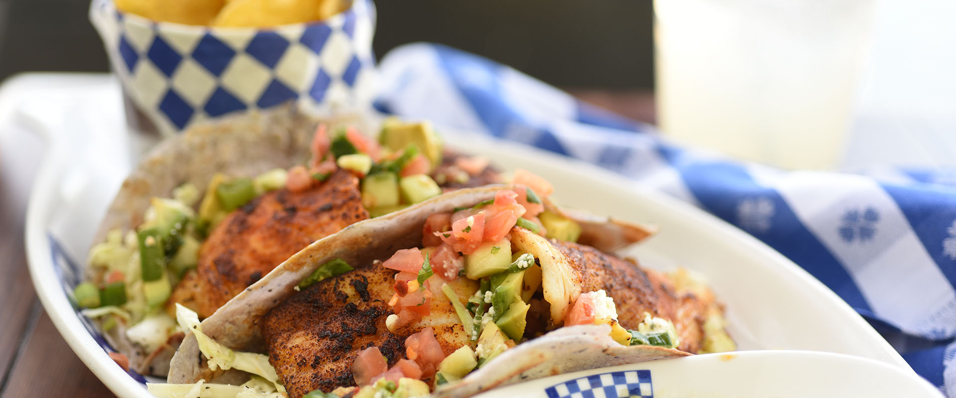 Dukes Seafood Fish Tacos