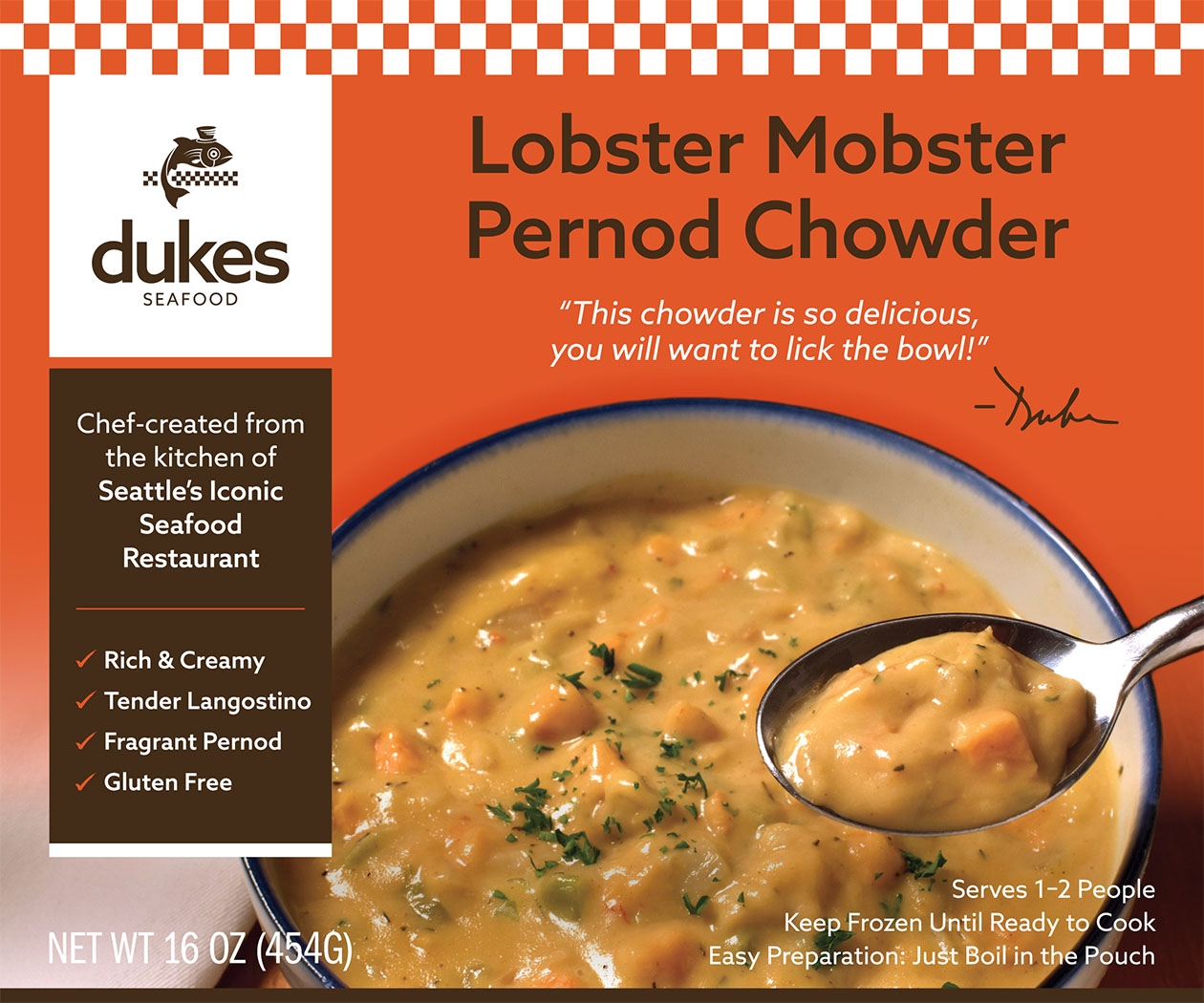 Dukes Seafood Lobster Mobster Pernod  Chowder