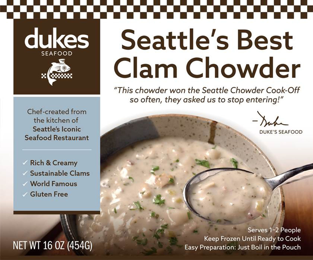 Duke's Seafood Seattle's Best Clam Chowder