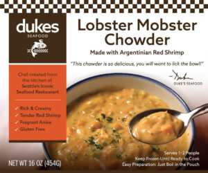 Duke's Seafood frozen lobster chowder